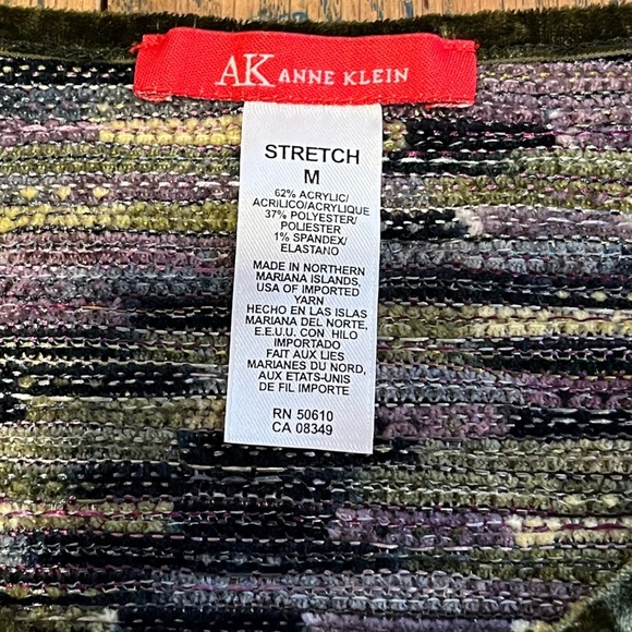 Y2K ANN KLEIN velvet sweater size M - Picture 2 of 9